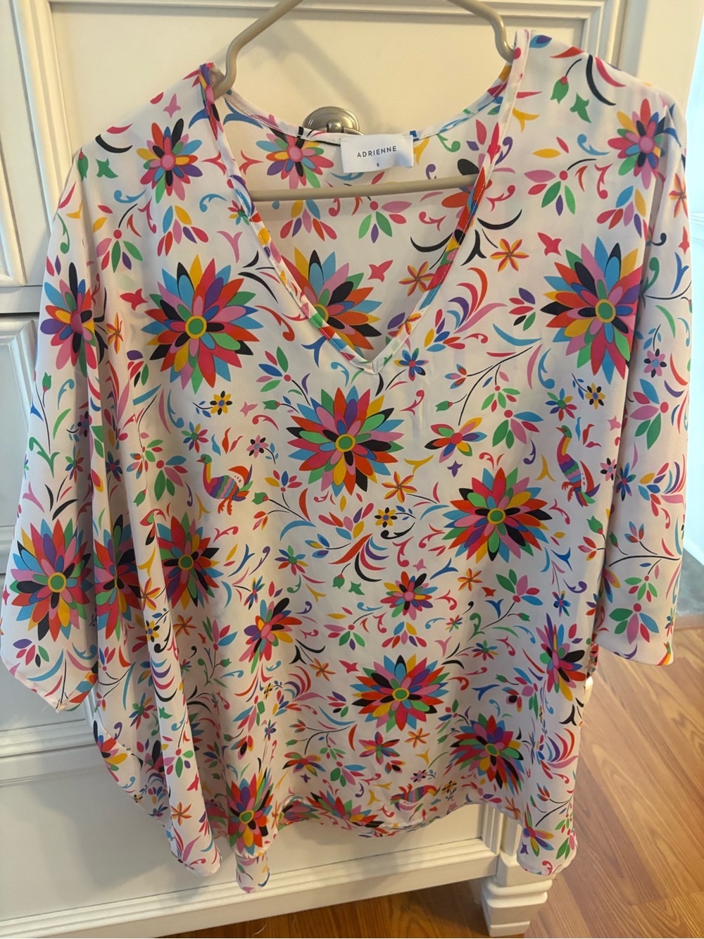 Adrienne Multicolor Floral V-Neck Tunic